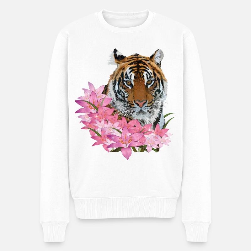 tigre du Bengale - Pull Premium bio Homme - blanc