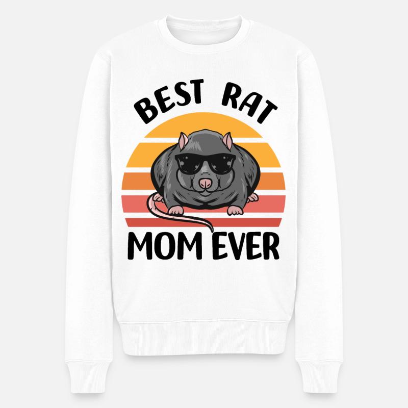 Ratten - Männer Premium Bio Pullover - Weiß