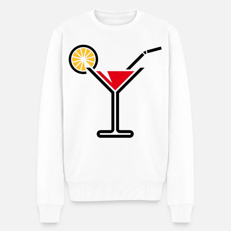 Été – Soleil – Citron (gras) - Pull Premium bio Homme - blanc