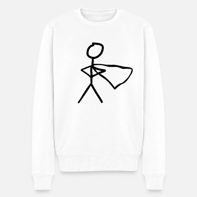 Held Superheld - Männer Premium Bio Pullover - Weiß