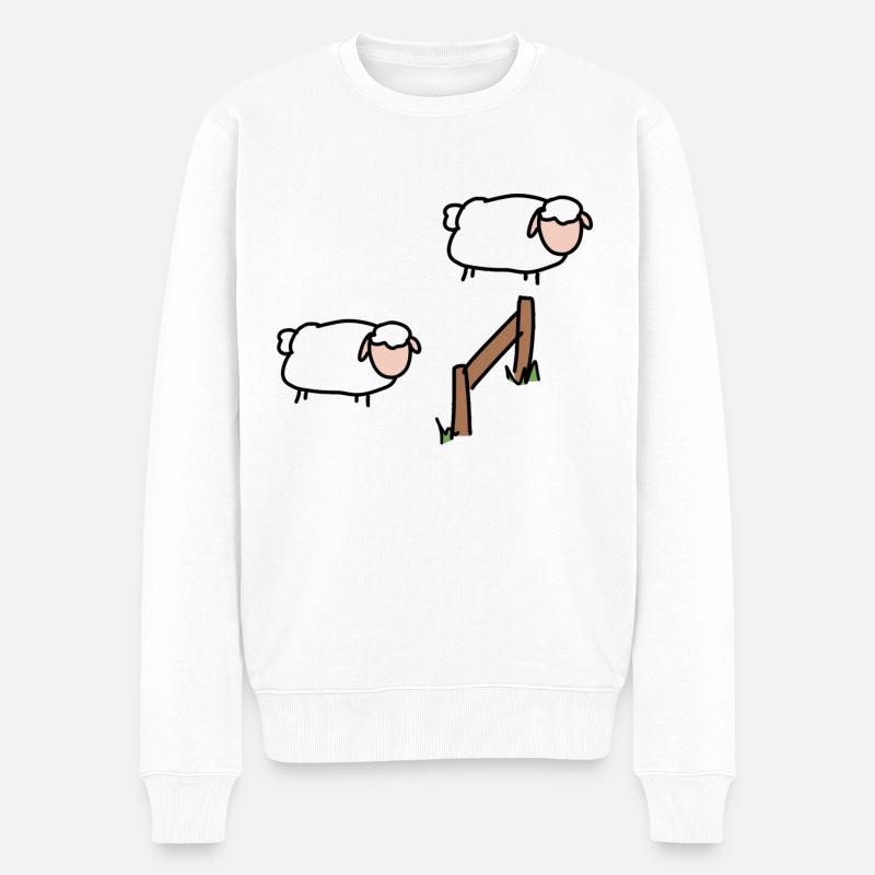 Les moutons dorment - Pull Premium bio Homme - blanc