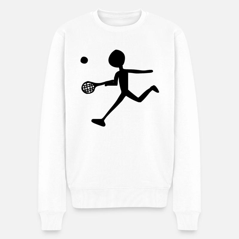 tennis tennisschläger - Männer Premium Bio Pullover - Weiß