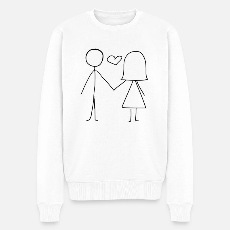 amour amour - Pull Premium bio Homme - blanc
