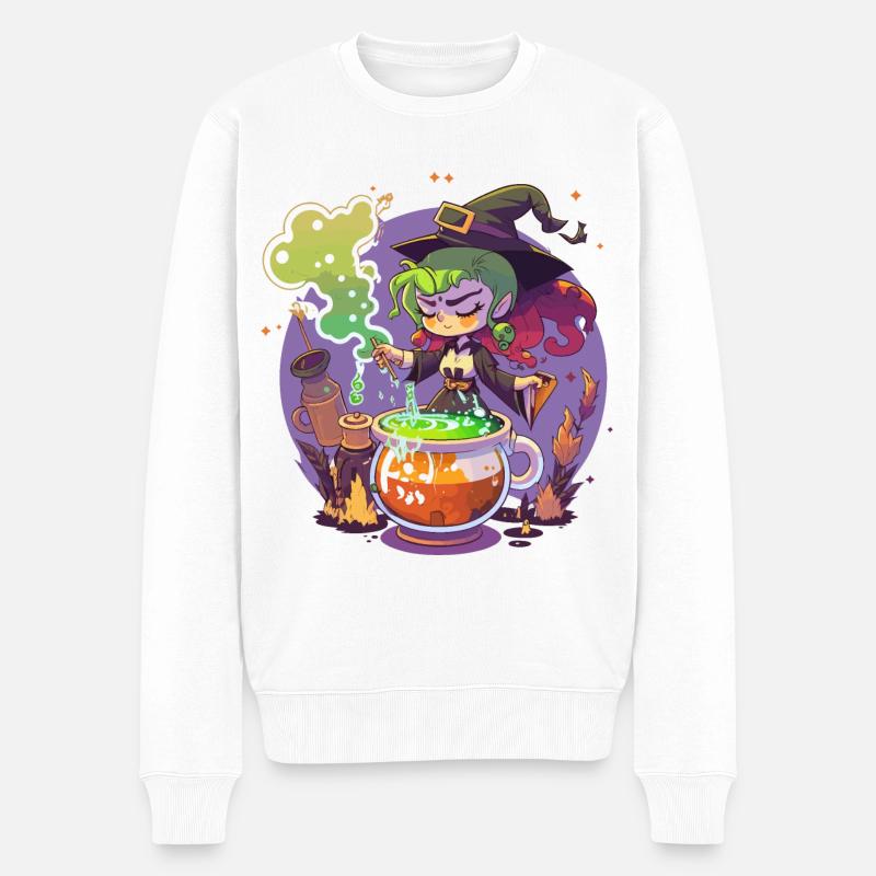 Kessel-Gebräu - Männer Premium Bio Pullover - Weiß