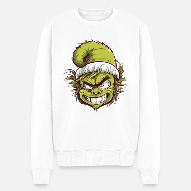 Christmas Gnom Weihnachten - Männer Premium Bio Pullover - Weiß