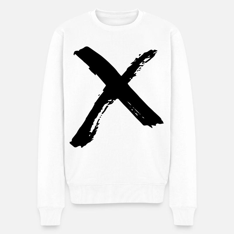 Symbole croix - Pull Premium bio Homme - blanc