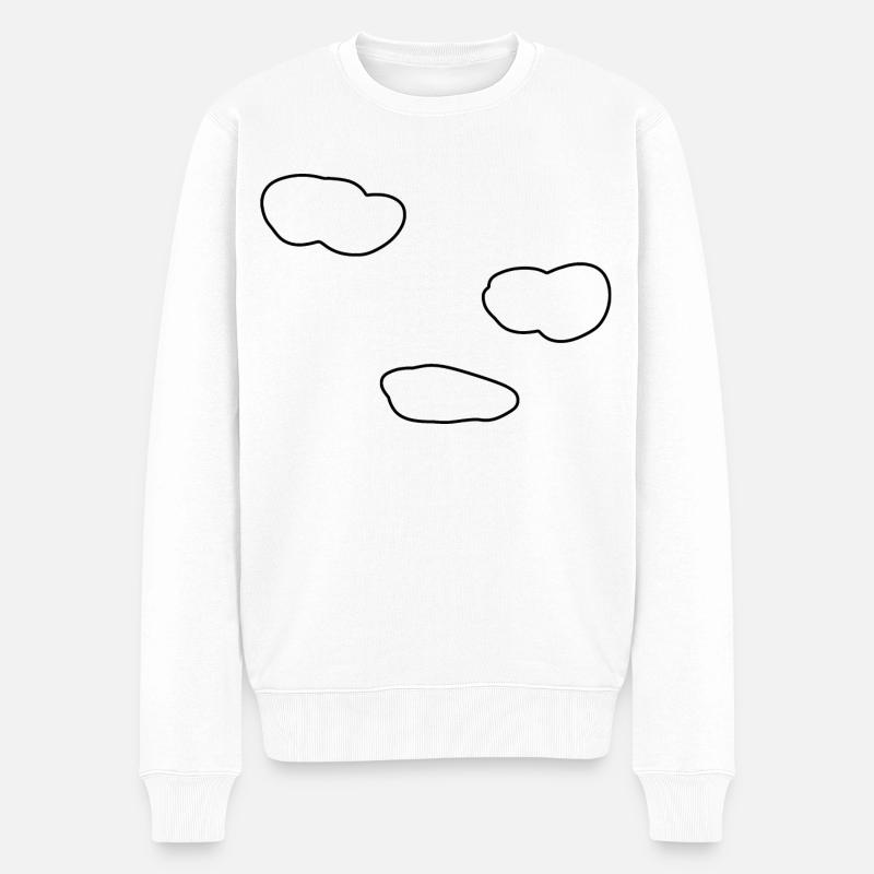 nuages ciel - Pull Premium bio Homme - blanc