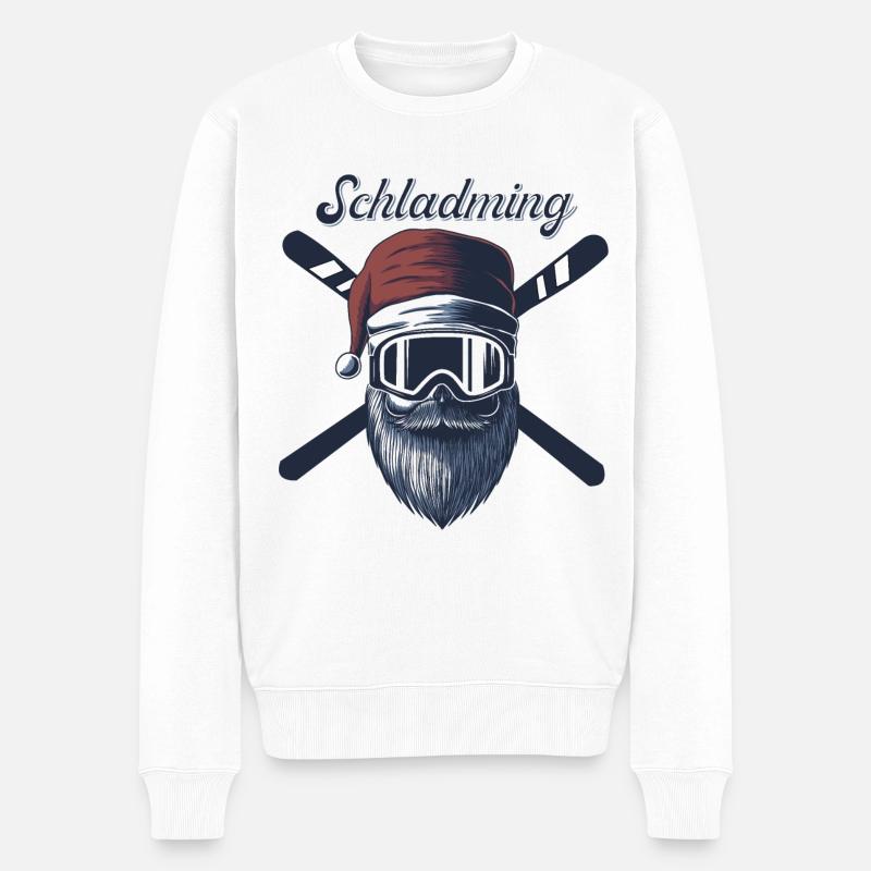 Schladming Ski Sknowboard - Männer Premium Bio Pullover - Weiß