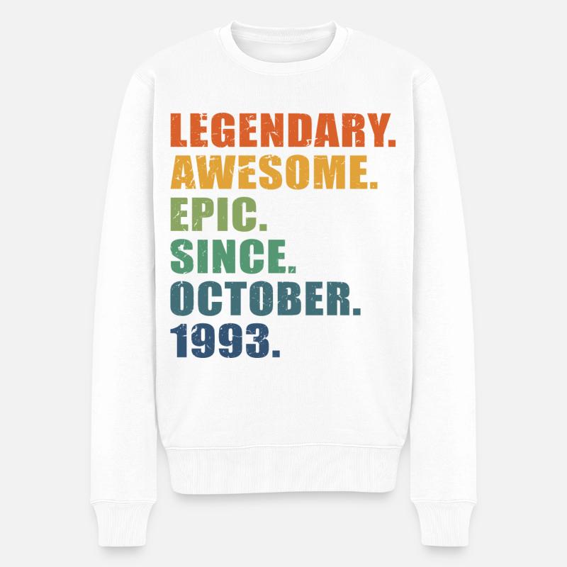 30e anniversaire, octobre 1993, 30e anniversaire - Pull Premium bio Homme - blanc