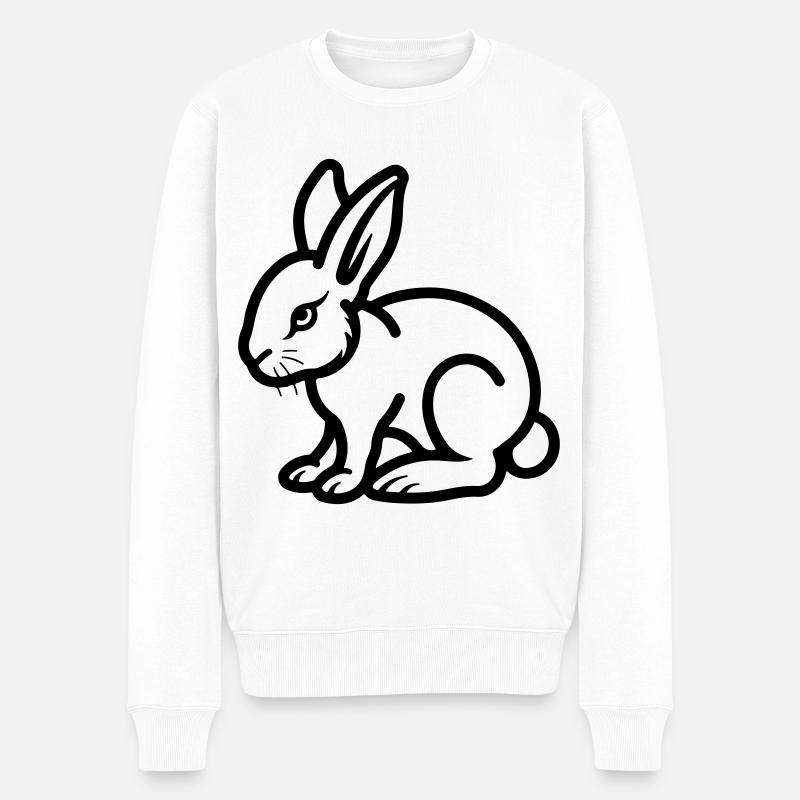 Lapin Pâques - Pull Premium bio Homme - blanc