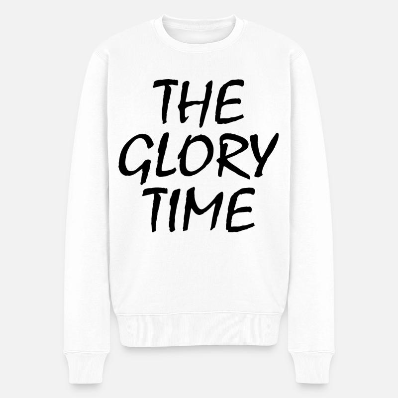 The glory time - Männer Premium Bio Pullover - Weiß