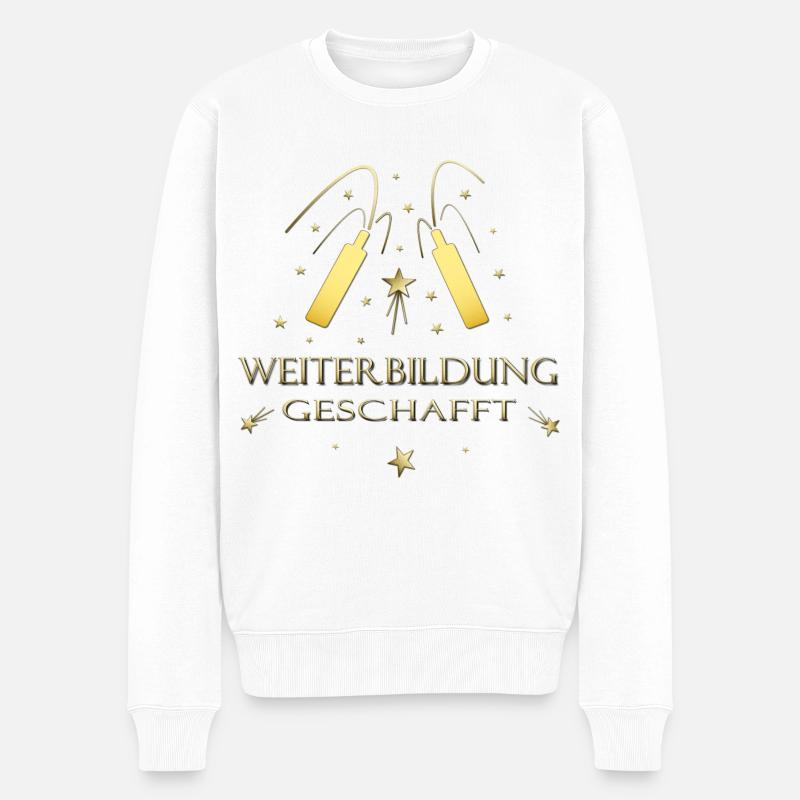 Weiterbildung Fortbildung Prüfung bestanden - Männer Premium Bio Pullover - Weiß