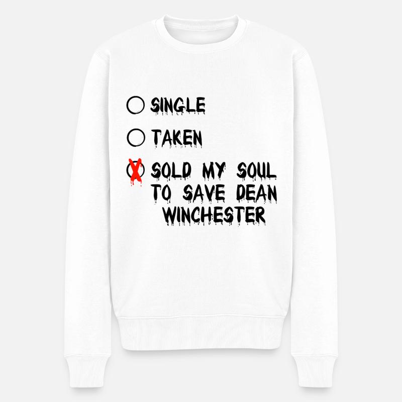 Supernatural - Männer Premium Bio Pullover - Weiß