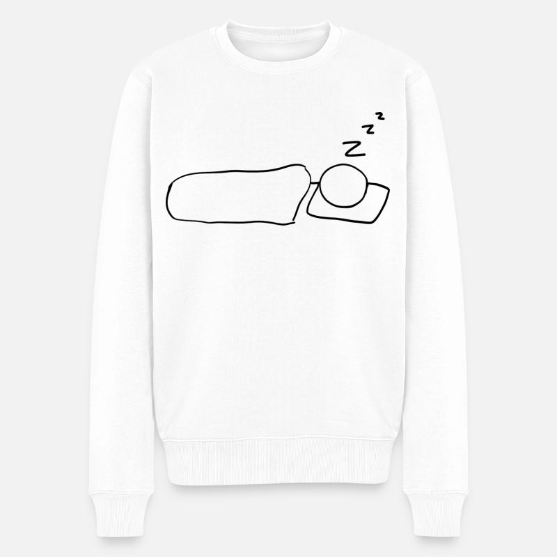 schlafen träumen - Männer Premium Bio Pullover - Weiß