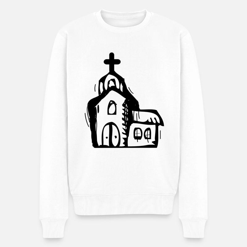 Kirche - Männer Premium Bio Pullover - Weiß