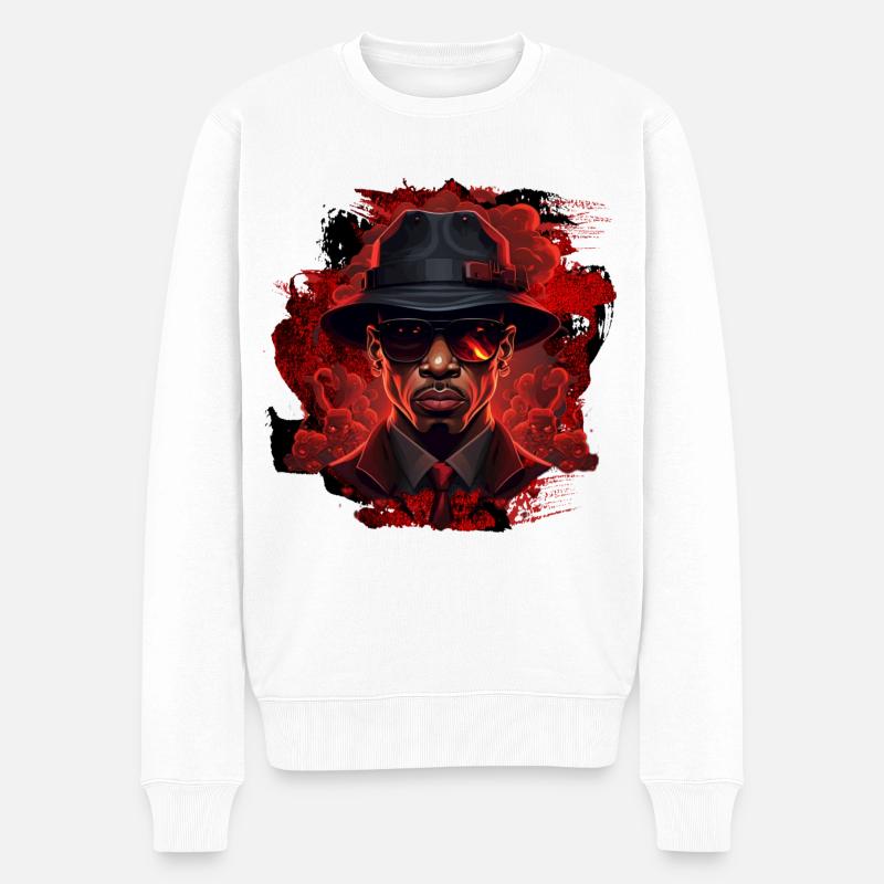Hip-Hop Graffiti - Männer Premium Bio Pullover - Weiß