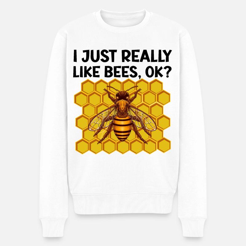 Apiculture - Pull Premium bio Homme - blanc