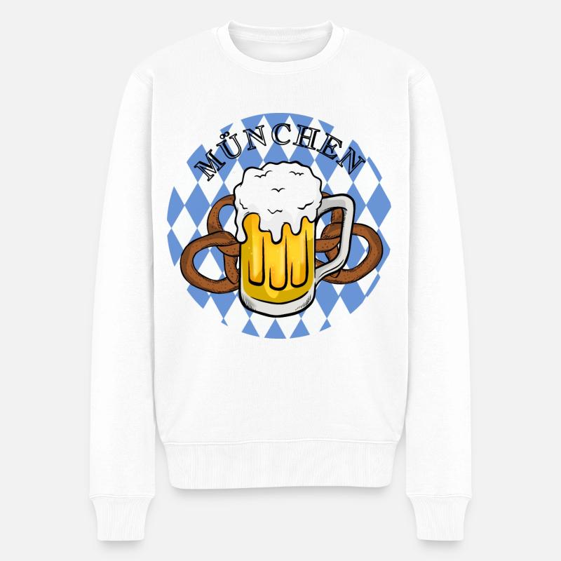 MÜNCHEN_Lieblingsstadt_Bierstadt - Männer Premium Bio Pullover - Weiß