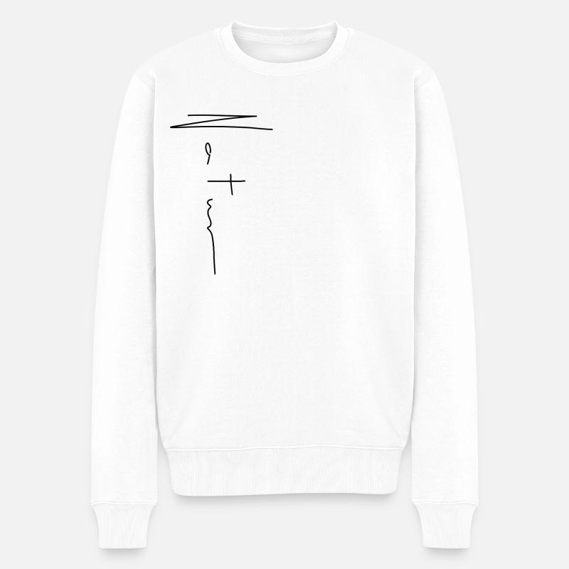 Natur Handschrift - Männer Premium Bio Pullover - Weiß