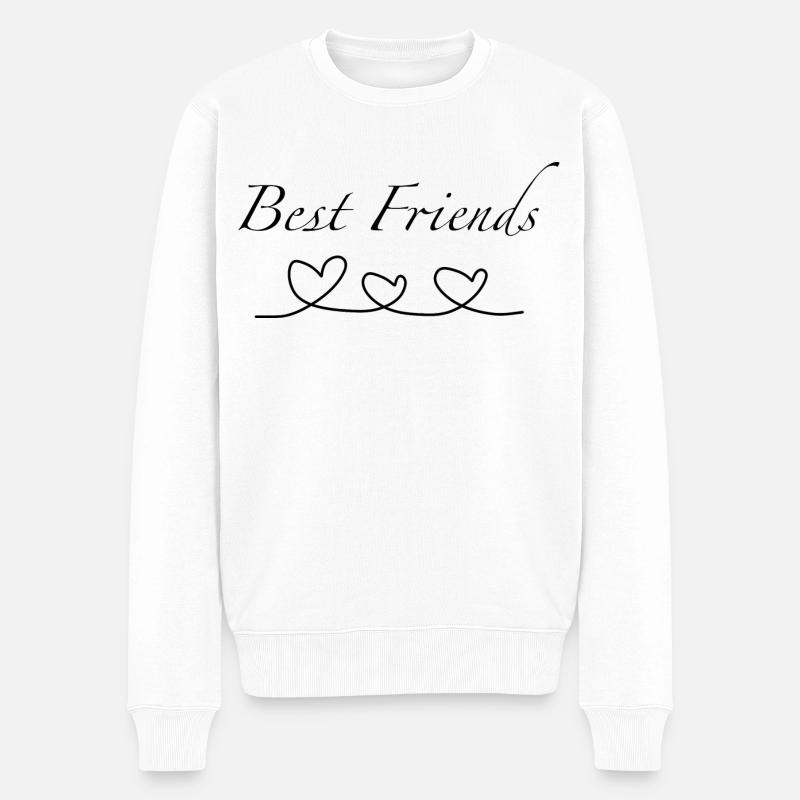 Beste Freunde - Männer Premium Bio Pullover - Weiß