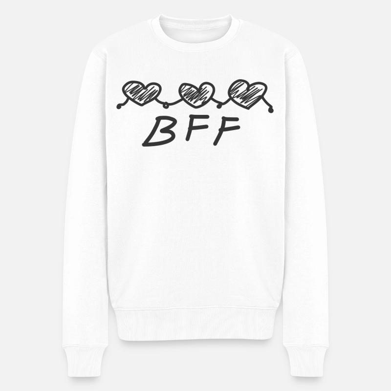 Beste Freunde - Männer Premium Bio Pullover - Weiß