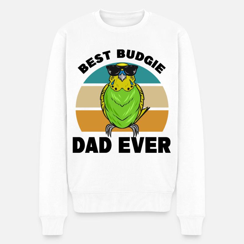 Perruche ondulée - Pull Premium bio Homme - blanc