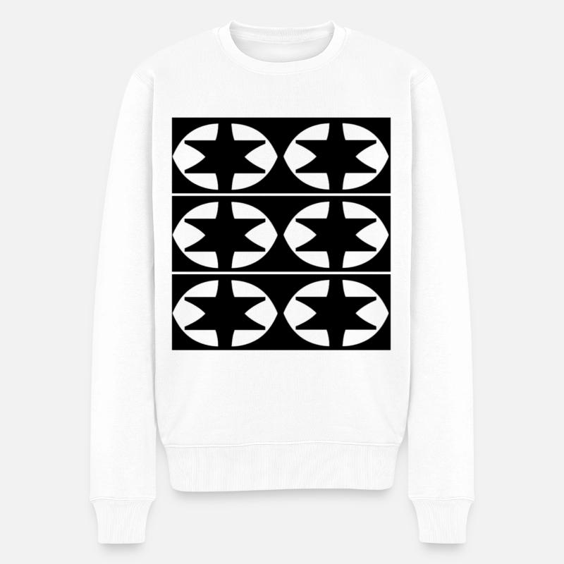 Cluster - Männer Premium Bio Pullover - Weiß