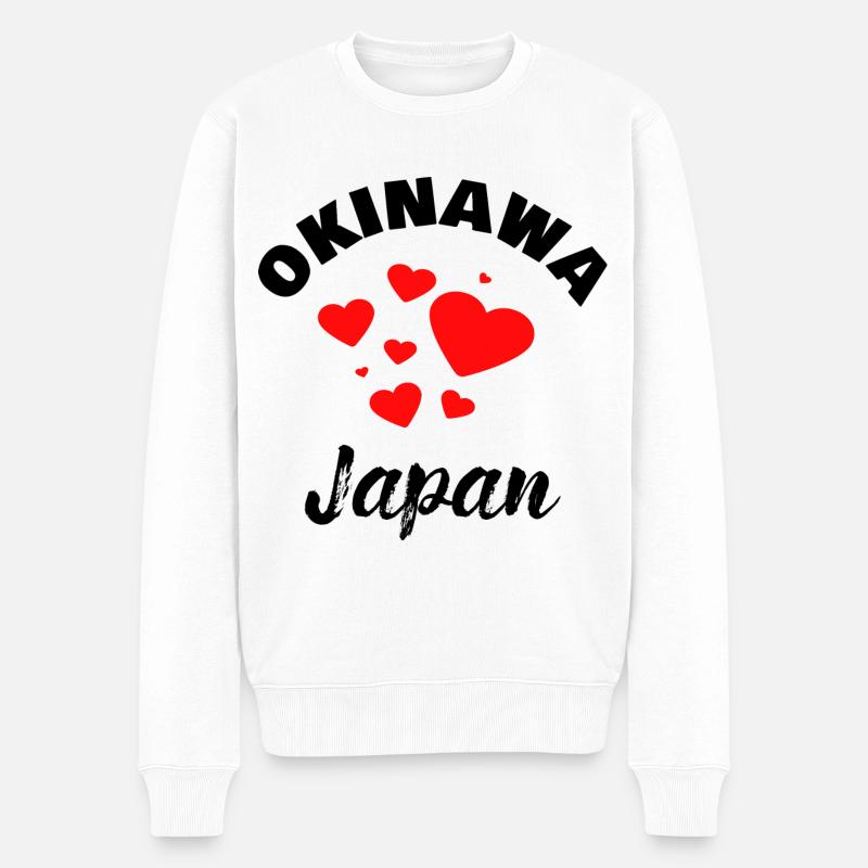 Okinawa Japan - Männer Premium Bio Pullover - Weiß