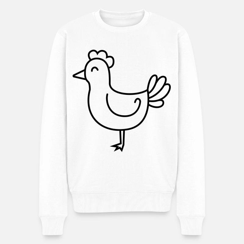 Poulet Comic Animal - Pull Premium bio Homme - blanc