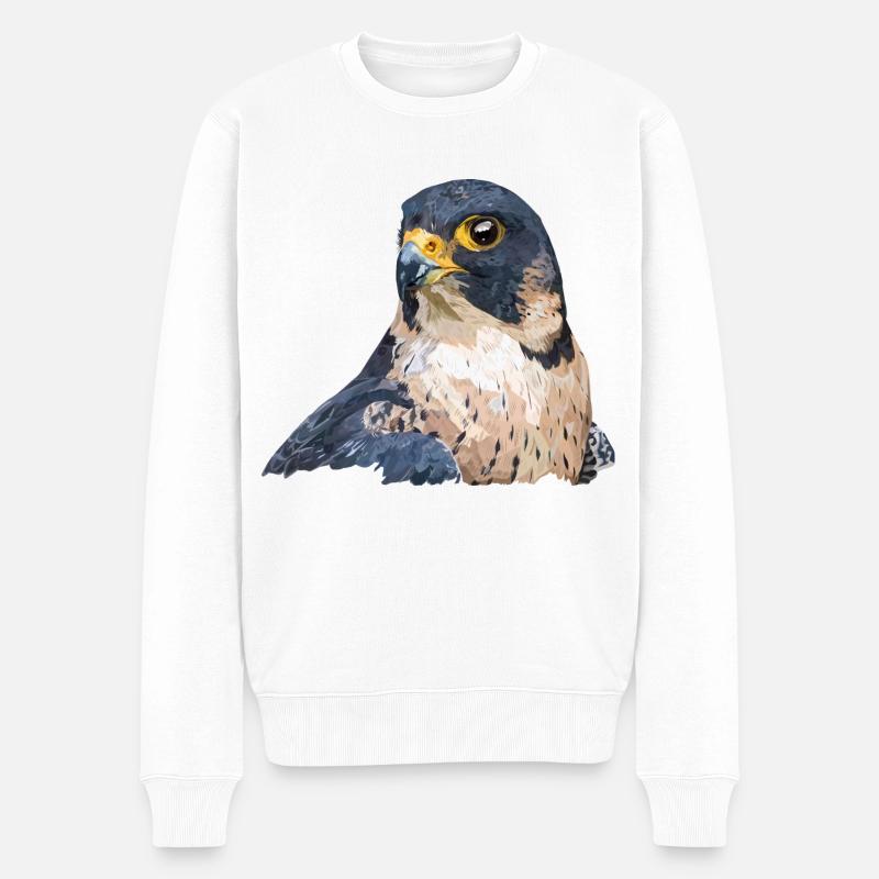 Wanderfalke - Männer Premium Bio Pullover - Weiß