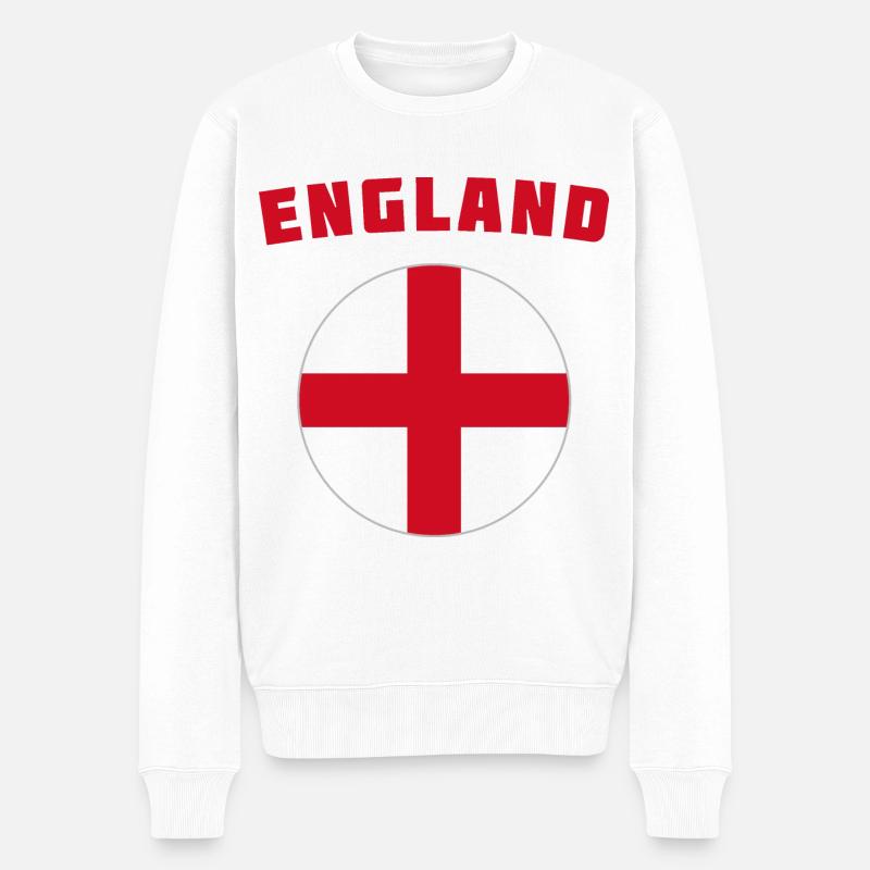 Drapeau d’Angleterre Maillot - Pull Premium bio Homme - blanc