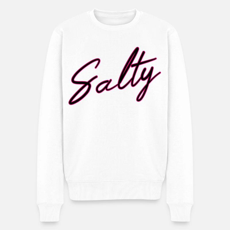 Salty Salzig Design - Pull Premium bio Homme - blanc