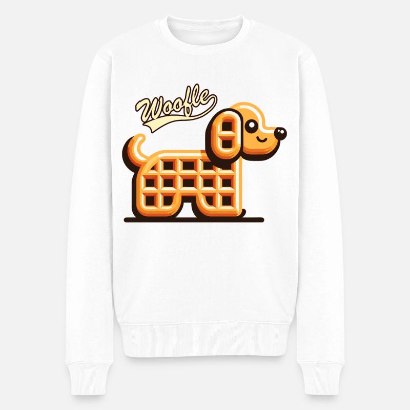 Woofle - Männer Premium Bio Pullover - Weiß