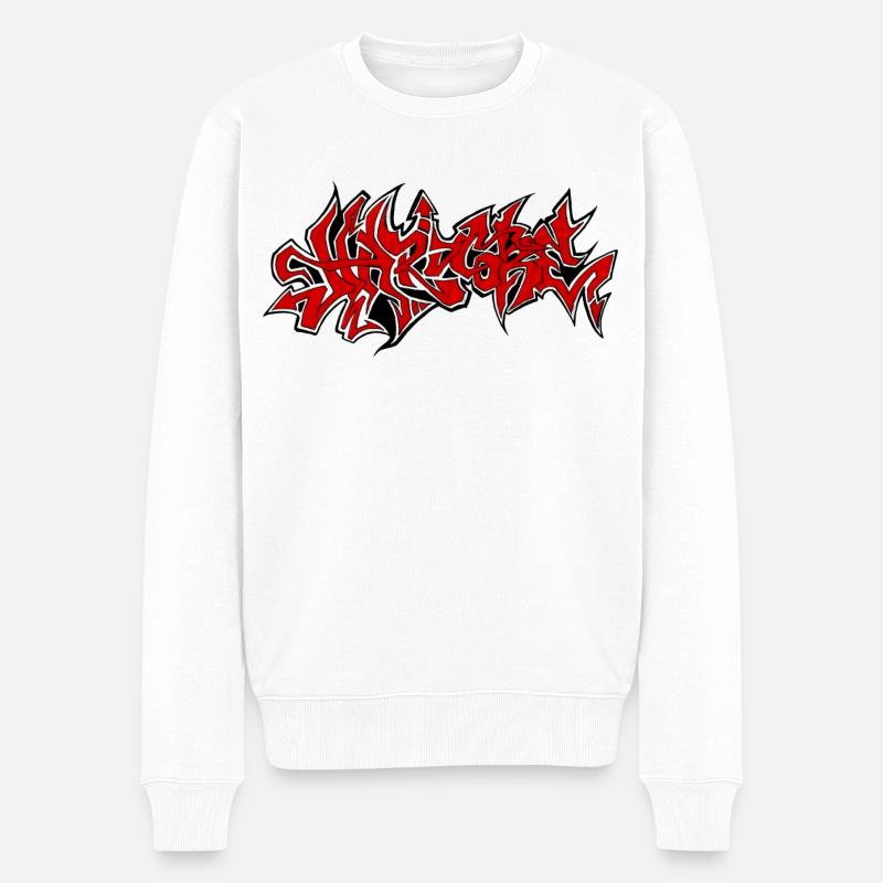 HardCore Design Red - Pull Premium bio Homme - blanc