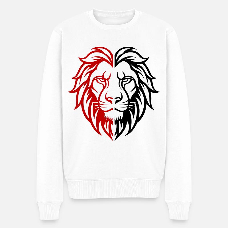 Tête de lion - Pull Premium bio Homme - blanc