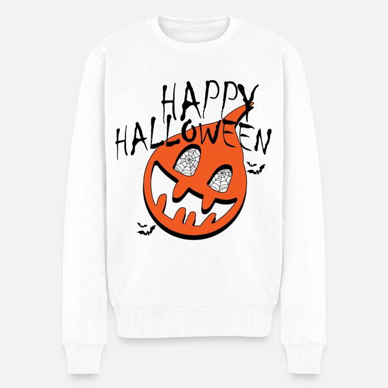Bonne citrouille d’Halloween - Pull Premium bio Homme - blanc