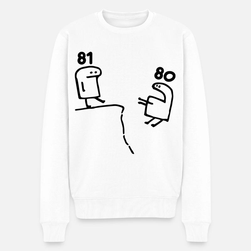 81 Jahre alt - 81. Geburtstag lustiges Geschenk 81 Jahre - Männer Premium Bio Pullover - Weiß
