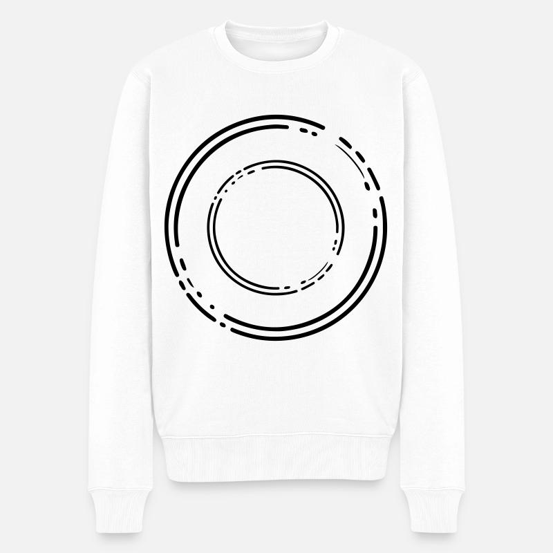 Conception de cercle - Pull Premium bio Homme - blanc