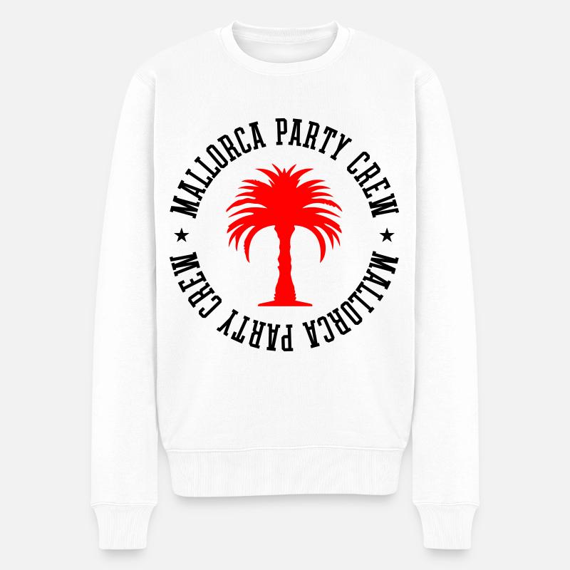 Mallorca Party Crew - Männer Premium Bio Pullover - Weiß