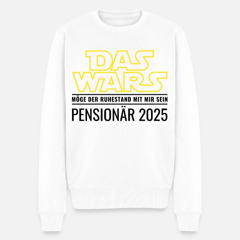 Pensionär 2025 Das wars Ruhestand Beamter Pension - Männer Premium Bio Pullover - Weiß