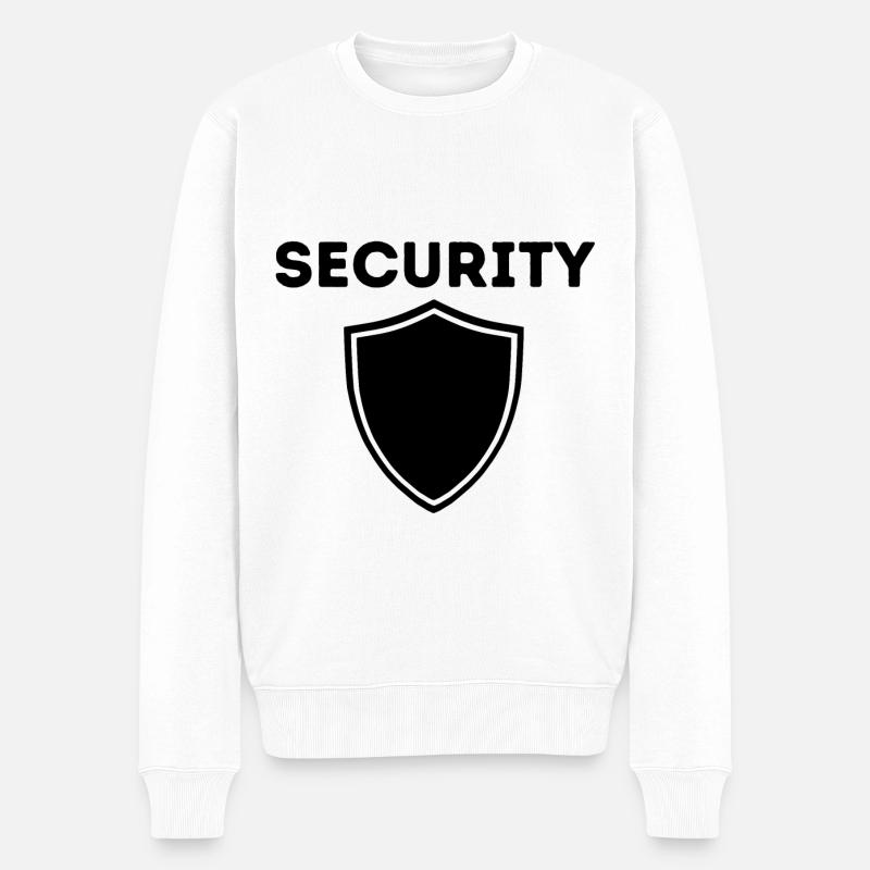 Security Sicherheitsdienst Bodyguard - Männer Premium Bio Pullover - Weiß
