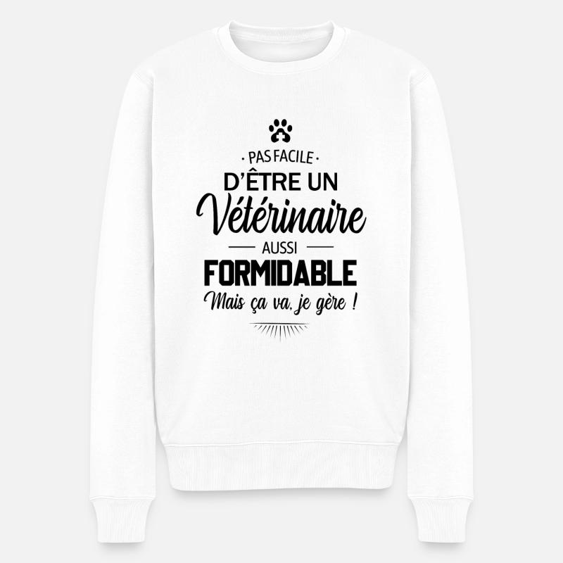 Vétérinaire formidable - Pull Premium bio Homme - blanc