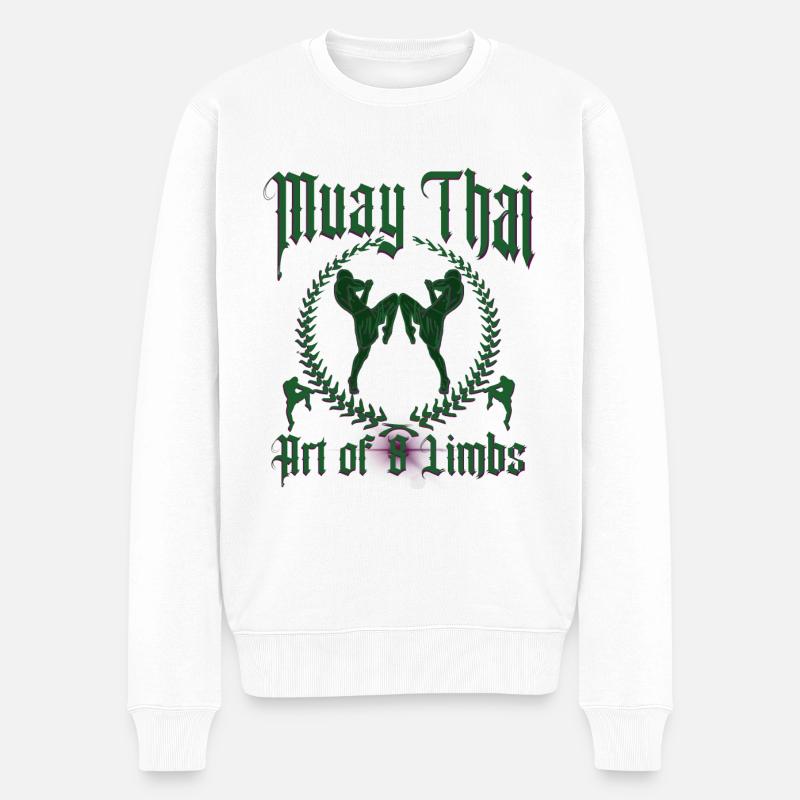 Kickboxing Muay Thaï - Pull Premium bio Homme - blanc