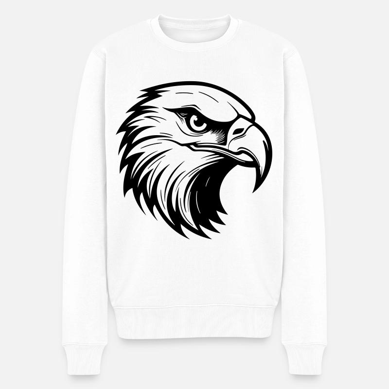 Tête d’aigle - Pull Premium bio Homme - blanc