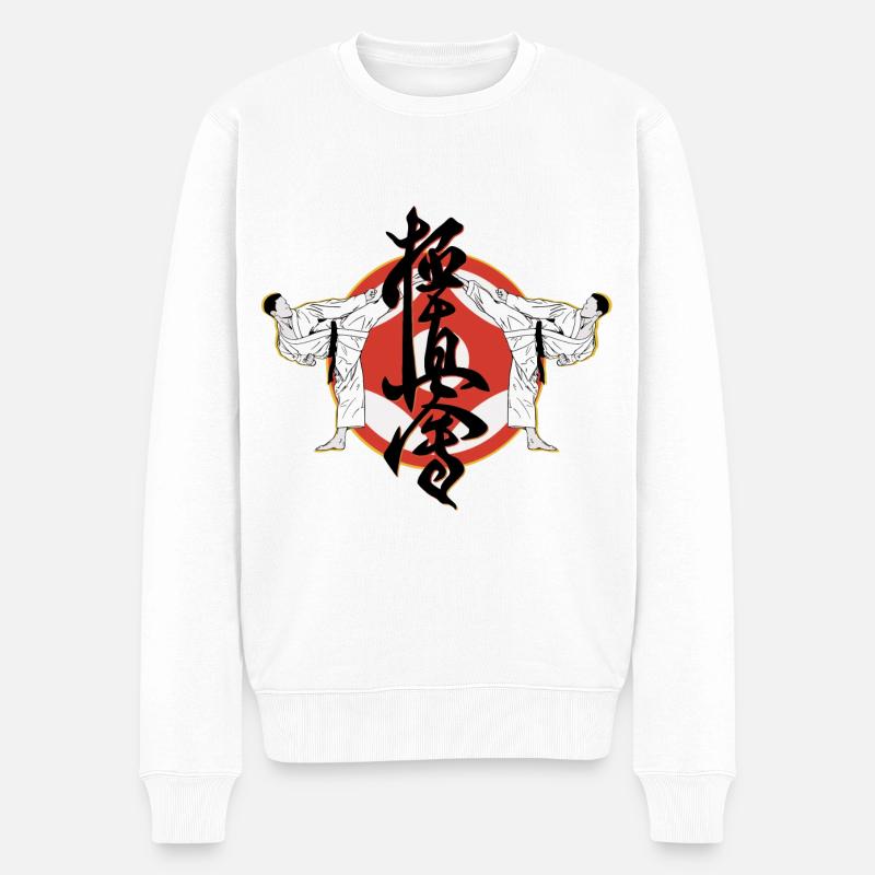 Kyokushin Karate - Männer Premium Bio Pullover - Weiß