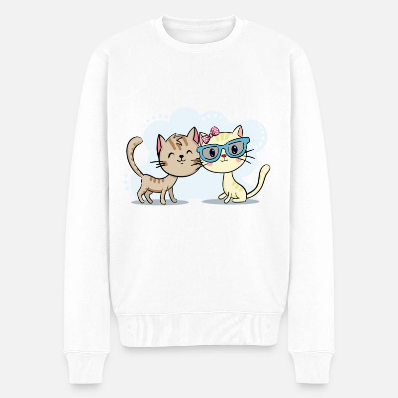 Amour de chat - Pull Premium bio Homme - blanc