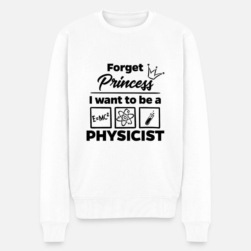 Physiker statt Prinzessin - Männer Premium Bio Pullover - Weiß