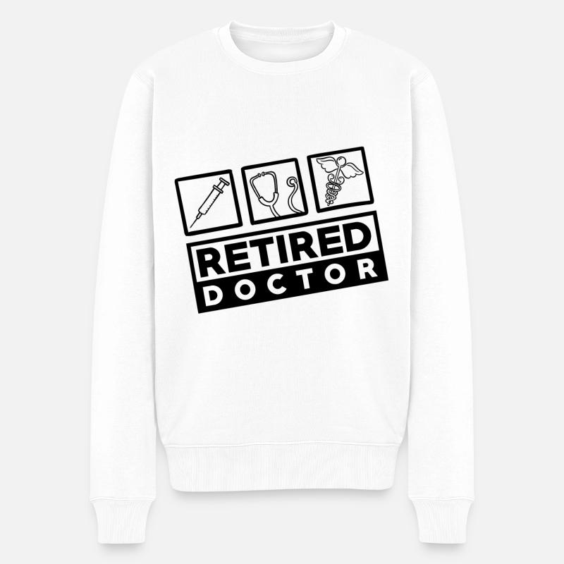Arzt & Mediziner - Im Ruhestand / in Rente - Männer Premium Bio Pullover - Weiß