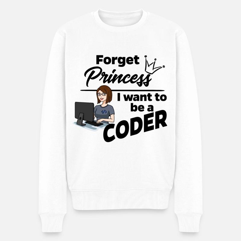 Programmeur au lieu de princesse - Pull Premium bio Homme - blanc