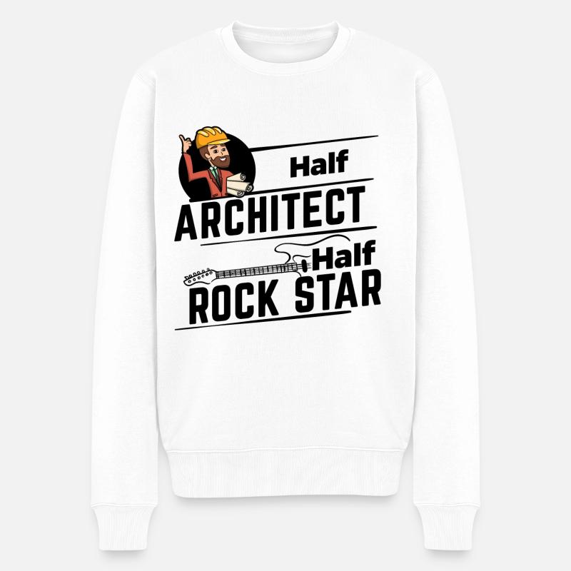 Architecte - Half Rock Star - Pull Premium bio Homme - blanc